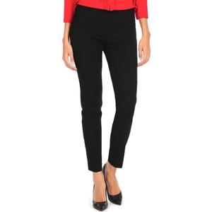 SLIM-SATION Women's Regular Pull-On Straight-Leg Pant With Pockets (4, Black)