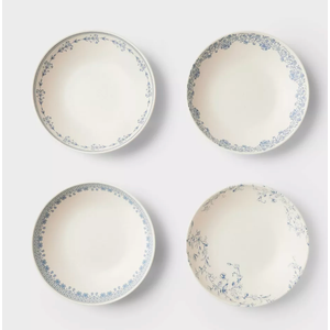 4pc 38oz Melamine Mixed Pattern Pasta Bowls - Threshold™ designed with Studio McGee: Dishwasher-Safe Dining