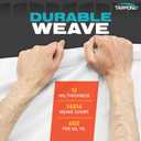 6' x 8' Extra Heavy-Duty White Poly Tarp  12 Mil Thick, Waterproof, UV-Resistant Polyethylene with Reinforced Edges, Double-Stitched Hems, and Rustproof Grommets