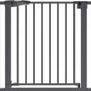 Babelio Baby Gate, 29-43" Auto-Close Easy Install Pet Gate, PressGuard P7 Extra Wide Walk Thru Child Safety Gate, 30" Tall Pressure-Mounted Metal Dog Gate for Doorways & Stairs, Black