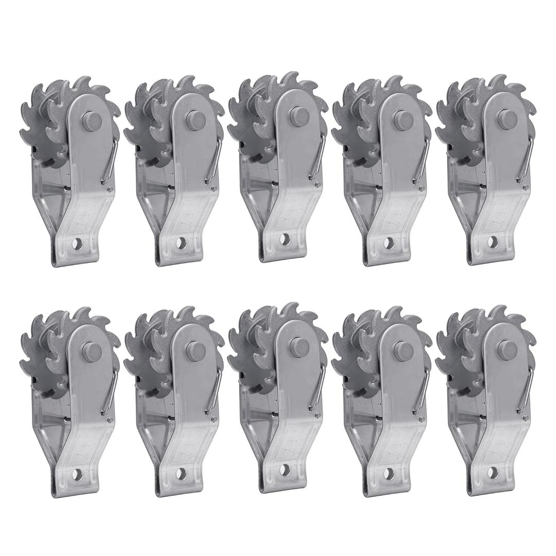 Electric Fence Wire Tensioner and Wire Strainer, 10 pcs Heavy Duty Inline Wire Tightener Galvanized Steel Clip for Farm, Garden, Outdoor
