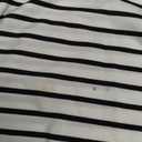 Milumia Women's Plus Size Striped Square Neck Long Sleeve Tops Casual Tee Shirt Top Black and White 3XL