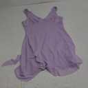 Tank Dresses for Women Elegant Ruched Deep V Neck Sleeveless Ruffle Hem Causal Bodycon Beach Mini Dress Purple S