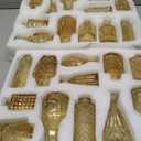 UPBUD Amber Glass Bud Vases Set of 24, Mini Flower Vase for Centerpieces, Small Gold Bud Vases in Bulk for Wedding Decorations, Vintage Vase for Table, Recepetion, Home Décor