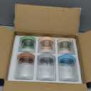 DRKIO 10 & 16 Oz Overnight Oats Containers with Lids - 6 Pack Glass Storage Jars with Airtight Lids Wide Mouth Mason Food Jars Great for Meal Prep Salad Chia Puddirg Snacks Yogurt Sugar Spice Cereal