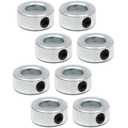 (8-Pack) Zinc Plated Carbon Steel 5/8" Bore Shaft Collars Sets - Screw Style Bore Shaft Collars with 5/8" Bore Size, 1-1/8 Outer Diameter, and 1/2 Width - Suitable for Automotive and Industrial Use