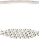 GRACE KARIN Women Skinny Metal Cinch Belt Gold Waistband Elastic Waist Belt CL633 (Small, Silver(diamond Pearl))