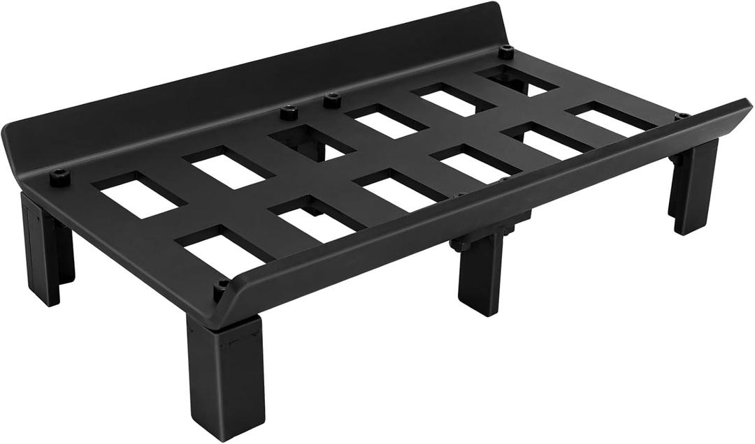 G GOOD GAIN Fireplace Grate 17 inch - Wood Stove Grates Heavy Duty | Fireplace Log Holder | Firewood Log Burning Wrought Iron Rack | Fire Pit Tray for Indoor Chimney Hearth & Outdoor Kindling Tool