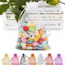 ANZNKU 50 Pack White Organza Bags 5 x 7 in, Small Mesh Gift Bags Bulk Drawstring for Wedding Favors, Gift Wrap Bag for Candy Jewelry Soap Makeup, Cute Goodie Bag Sachet for Party Favor & Easter Gifts