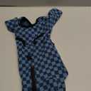 Dog Winter Coat, Warm Fleece Dog Cold Weather Coats, Plaid Turtleneck Dog Pajamas, Pullover Dog Jumpsuit, Turtleneck Dog Winter Clothes for Small Medium Dogs, Dog Onesie Anti Hair Shedding (Blue, Small )