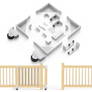 MOFEEZ Sliding Gate Kit Heavy Duty Rolling Gate Hardware Kit for Smooth Quiet Sliding Operation White