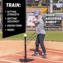 GoSports Baseball & Softball Batting Tees - Choose Jr. or Standard - Adjustable Rubber Hitting Tee