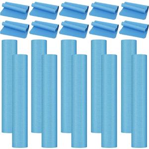 10 Pack Yoga Mats Bulk, 68'' x 24'' x 4mm Thick Yoga Mats for Kids and Adult Gym Mats Bundle Latex Free Exercise Mats with Non Slip Texture for Outdoor Yoga, Pilates or Workout (Blue)