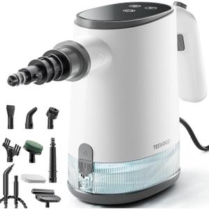 Steam Cleaner for Home, 15s Fast Heat Up Handheld Steam Cleaner with 650ML Larger Capacity, Adjustable Portable Steamer for Cleaning Grout, Car, Couch, Furniture, Kitchen, Bathroom (White)