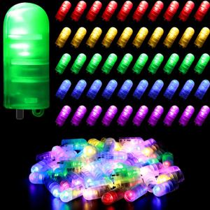 Mudder 50 Pieces LED Balloon Lights Mini Battery Powered LED Lights Bulbs Cold White for Paper Lantern Balloon Wedding Easter Egg Party Decoration Centerpieces (Colorful Light)