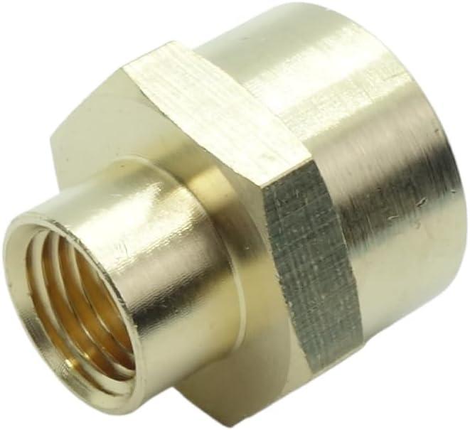 5 Pcs Brass Pipe Fitting Reducing Coupling, FNPT to FNPT Reducer Adapter, 1/2" x 1/4" NPT Female