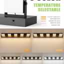 VOLISUN LED Vanity Light,5‑Light 34.3" Black 180°Rotatable 5CCT Dimmable