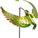 Sunset Vista Designs Nature in Motion Spinner Garden Stake, 45-Inch, Green Hummingbird