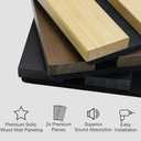 ROOMTEC Acoustic Wood Wall Panels, 94.49 x 12.6 Soundproof Wall Panels, Wood Slat Wall Panels for Wall Decor (Walnut)