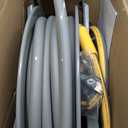 GLAHODEN Double Arm Air Hose Reel 50 ft Retractable, 1/2 in Hybrid Hose Heavy Duty Steel Professional Air Compressor Hose Reel with 5 ft Lead in Max 300PSI Auto Rewind Quick Coupler Swivel Fitting