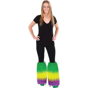 MARDI GRAS FURRY LEG COVERS, Standard