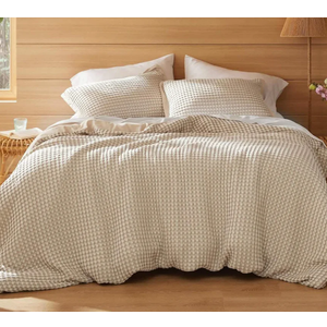 Bedsure GentleSoft Rayon Derived from Bamboo and Cotton Duvet Cover Set - Queen - Taupe Queen Size