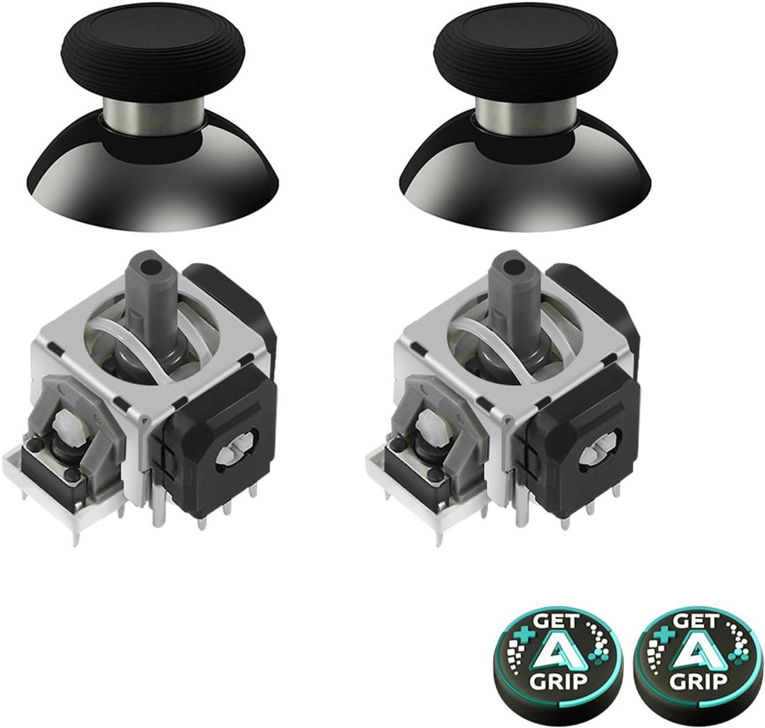 AKNES GuliKit TMR Electromagnetic Joysticks Replacement for DualSense PS5 / PS5 Edge Controller, Thumbstick Grips for PlayStation 5 Controller, Thumbstick Caps Included