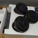 XMCOSY+ Solar Pathway Lights Outdoor, 20 LM LED Solar Garden Lights Seeded Glass, Waterproof IP65 Metal Outdoor Solar Lights for Yard Path Lawn Walkway Driveway Backyard (Black & Grey)