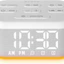 Sleep Machine Digital Clock White Noise Sound Machine with 30 Soothing Sounds Night Light Plug in Desk Clock for Bedrooms Battery Backup 15 Wake up Sound Clock for Teens Kid Heavy Sleepers Snooze