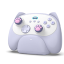 IINE Wireless Controller with Charging Dock – for PC, Switch, Android, iOS, Wireless & Wired Gamepad with Macro, Turbo, 6Axis Motion, Rumble, Headphone Jack, Ergonomic Controller for Small Hands (Blue)