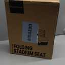 Sheenive Stadium Seats for Bleachers with Back Support, Bleacher Seats with Backs and Cushion Wide, Padded Portable Folding Comfort Stadium Chair with Shoulder Strap, Perfect for Sports Events (Black)