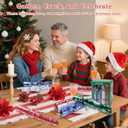 12 Pack Christmas No Snap Party Table Favor Decorations Christmas Poppers Crackers with Snowflake Design, with Party Hat, Joke & Surprise Toys Inside, for Xmas Seasonal Holiday Dinner Traditions (Green)