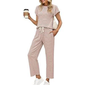 Glamaker Two Piece Sets for Women Summer 2025 Striped Matching Sets Women Clothing L