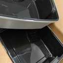IRIS USA Cat Litter Box Large Open Top with High Sided Walls Tall Scatter Shield Scoop Included Easy Clean Plastic Pan Stain Resistant for Cats Kittens Indoor Multi-Cat Households 2-Pack Black