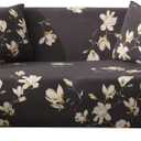 HOOBUY Printed Sofa Cover Stretch Couch Covers Sofa Slipcovers for 2 Cushion Couch and Loveseat with Two Free Pillow Case 05#(2 Seater/Loveseat) (Ylk)
