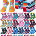 JenPen 24/48/72 Pairs Nurses' Week Appreciation Gifts Nurse Novelty Crew Socks Bulk for Doctor Dental Medical Assistant