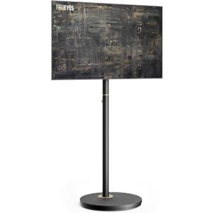 FITUEYES Design Small Rolling TV Cart for 24-48 Inches Television, Minimalist Modern TV Floor Stand on Wheels Fits Max VESA 200x200mm, V2 Portable Smart Television Stands, Black, Master Series