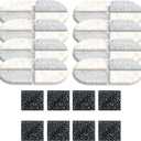 Cat Water Fountain Filters, PLWF002 Replacment Filter Compatible with Pet Water Fountain, 8 Pack with 8 Filter Sponges