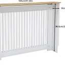 Wisfor Deep Tall Radiator Cover Cabinet: External 36.4inch Height Heater Covers with Natural Wood Texture Top - Inner 35.6inch Thickened MDF Radiator Shelf for Home (Vertical-M 35.6x41.3x7.1in)
