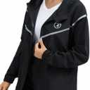 SEXYWG Rain Coats for Women Light Weight Rain Jackets Travel Raincoat Packable Waterproof Jacket with Hood for Spring Hiking (Small, Black-pattern)