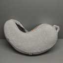 Boppy Uplift Nursing Pillow - Wedge Bottle & Breastfeeding Pillow to Reduce Spit-Up and Reflux Symptoms, with Body-Inclusive Opening and Belt, Baby Safety Alliance Verified - Cream Retro Squiggles
