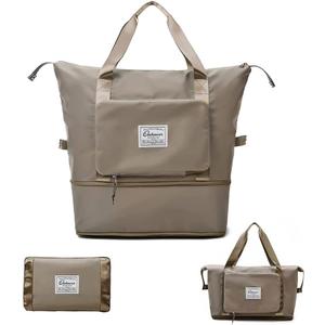 Large Capacity Foldable Travel Bag Expandable Portable Carry on Bag Dry&Wet Separation Sports Duffel Bags