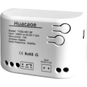 Smart Relay Module,Zigbee WiFi Wireless Garage Door Opener,1CH DC 7-32V/USB 5V Remote Control,Dry Contact Momentry Switch,Compatible with Alexa and Google Home