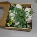 N&T NIETING Artificial Flowers 50pcs Real Touch White Flowers Artificial Roses for Decoration for DIY Wedding Bouquets Bridal Centerpieces Floral Shower Party Tables Home Arrangement