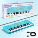 Keyboard Piano for Kids, BIGFUN 37 Keys Toddler Piano Multifunction Music Educational Instrument Toy, Electronic Kids Keyboard for 3-7 Year Old Girls and Boys (Blue)