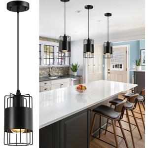 Farmhouse Pendant Lights Kitchen Island,Single Black Pendant Lights, Modernindustrial Bathroom Pendant Light,Kitchen Pendant Lights Hanging Light Fixture,Small Pendant Lights Kitchen Island