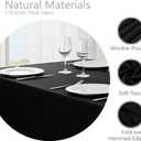 Veblandy Rectangle Tablecloth Waterproof 60x84 inch Linen Textured Table Cloth Stain and Wrinkle Resistant Washable, Decorative Fabric Table Cover for Dining, Party and Camping, Black