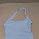 SUUKSESS Women Halter Tank Tops Double Lined Backless Y2K Trendy Going Out Tops (XS Baby Blue)