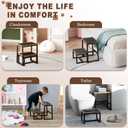 Step Stool for Adults,Holds up to 500Lb,3 in1 Heavy Duty Sturdy Two StepStools for Kichen/Bathroom/High beds, Wooden&Metal Frame, Non-Slip Pads