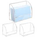 2 Pack Index Card Display Stand 3x5 Acrylic Card Holder for Desk File Note 4x2.4x5.4 Inch Clear Postcard Stand Index Card Rack Acrylic Business Card Stand for Office Business Classroom (No Card)